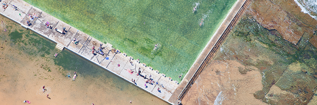 Merewether Baths Aerial