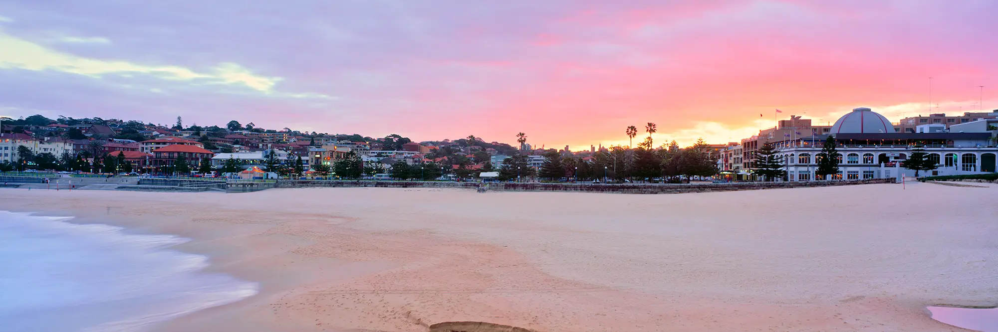 Coogee Beach Panoramic Sunset Landscape Images