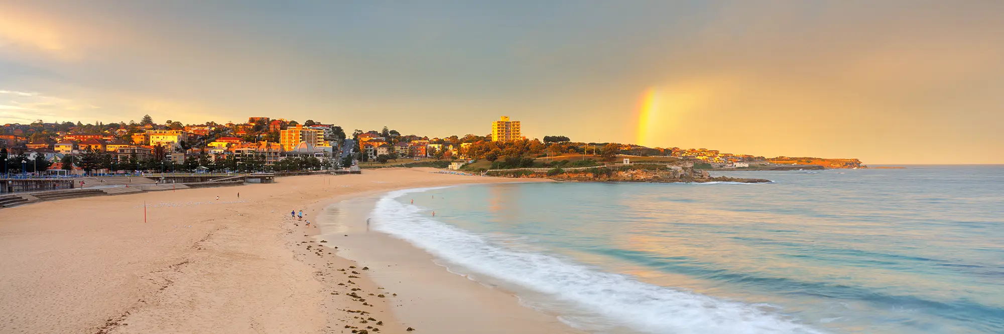 Coogee Beach Afternoon Rainbow Framed Landscape Photos