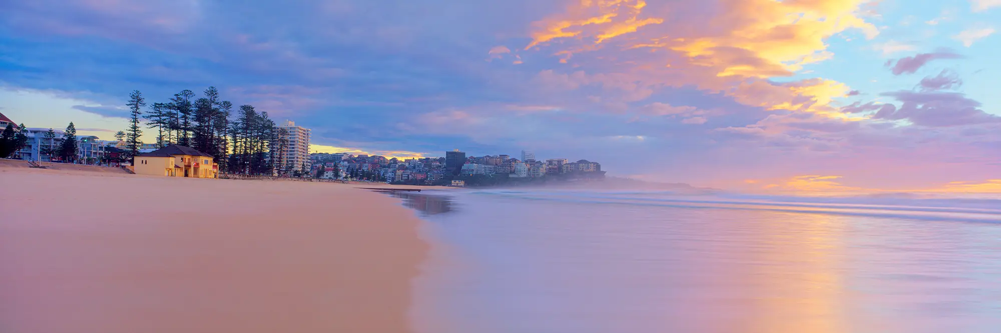 Manly Beach Sunrise Panoramic Photo - Fine Art Images
