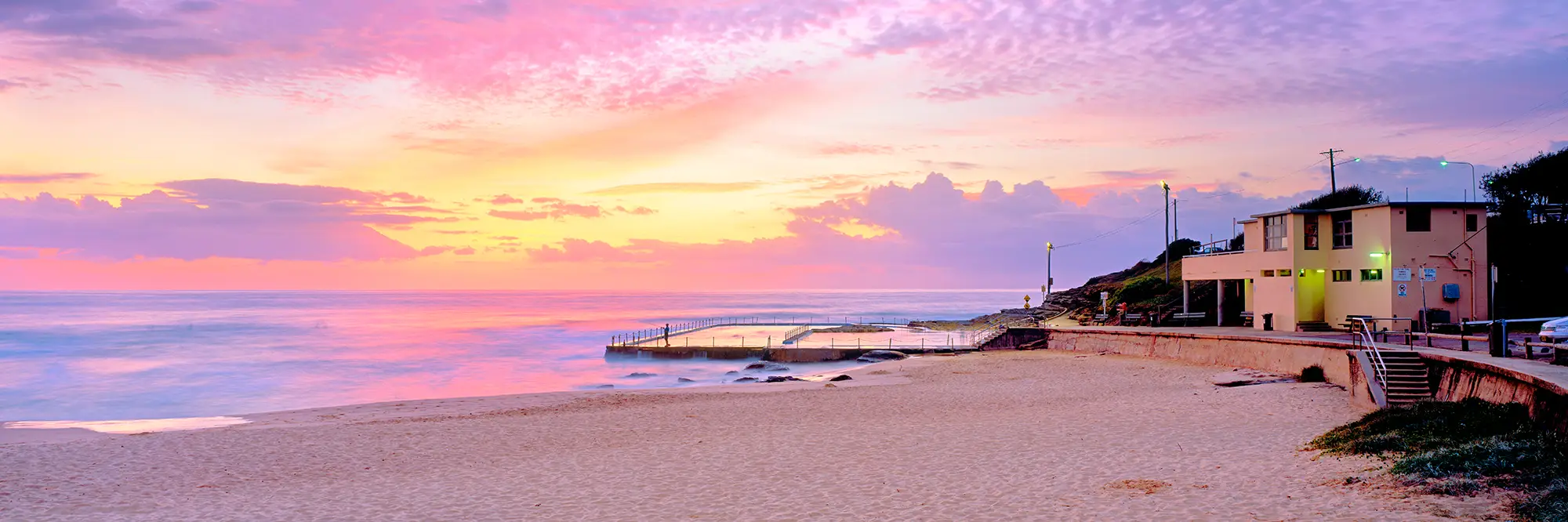 South Curl Curl Beach Panoramic Sunrise Photos - Fine Art