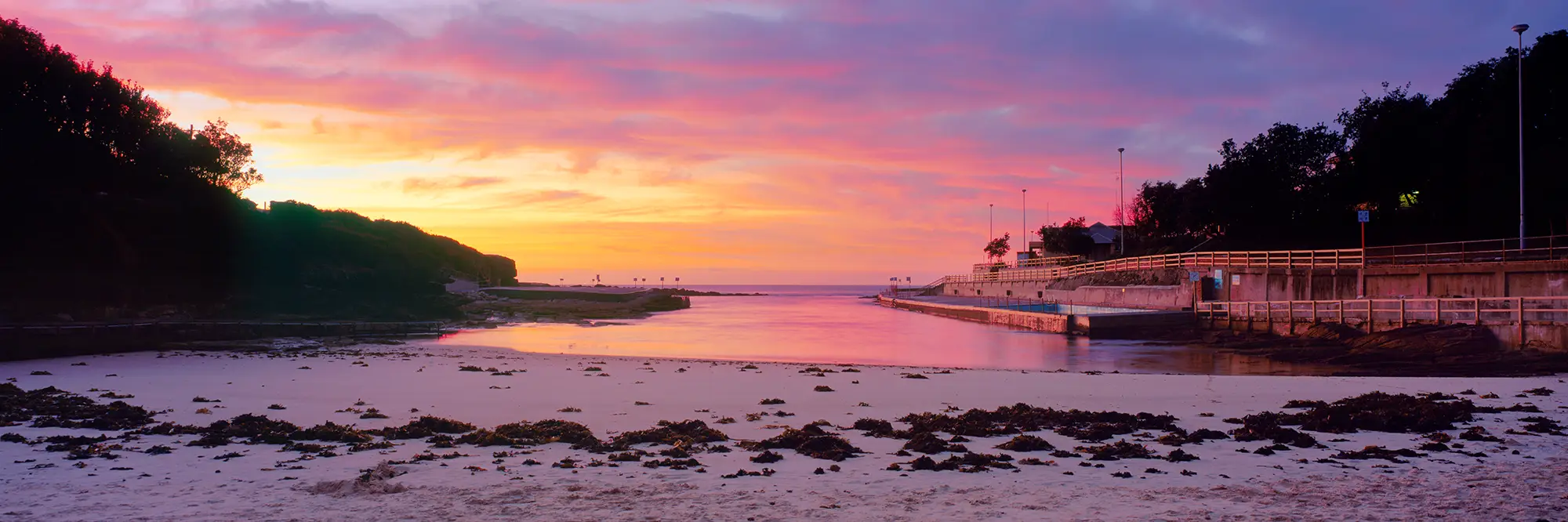 Clovelly Beach Panoramic Sunrise Landscape Canvas Artwork Photos