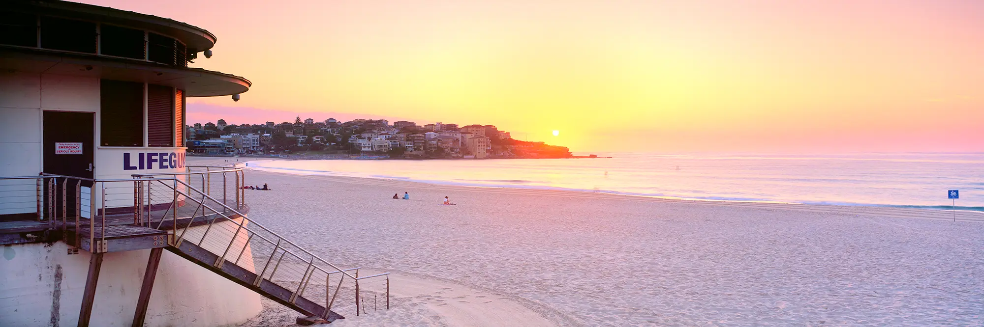Bondi Beach Morning Sunrise Panoramic Landscape Acrylic Prints