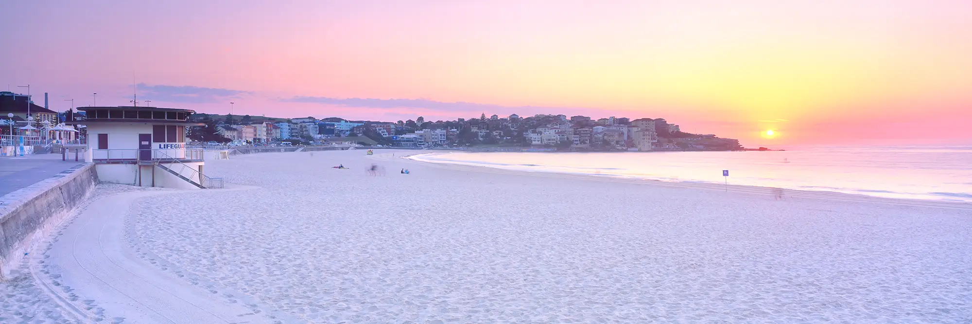 Bondi Beach Panoramic Sunrise Stretched Canvas Prints