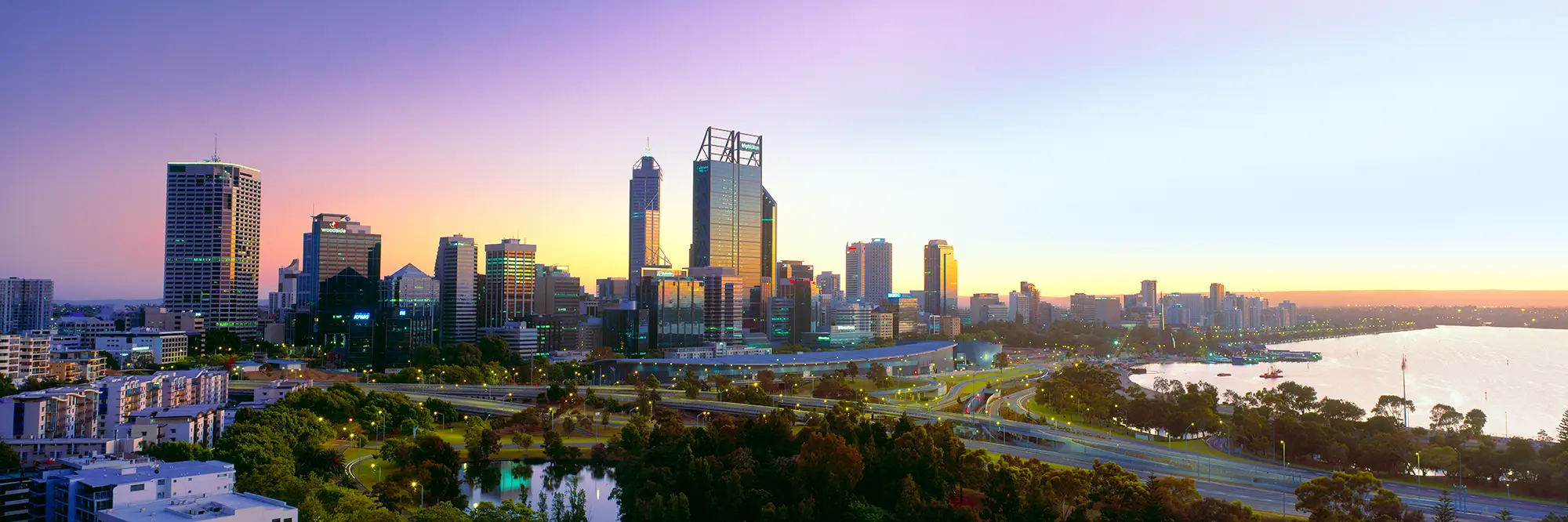 Perth City Sunrise Panoramic Image