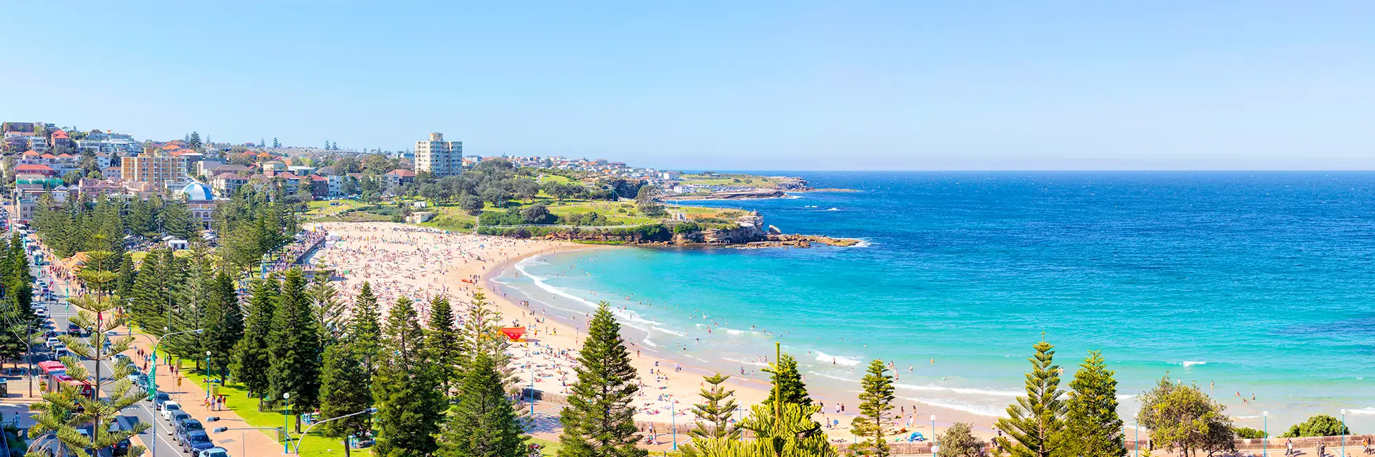 Coogee Beach Daytime Panoramic Landscape Framed Photos