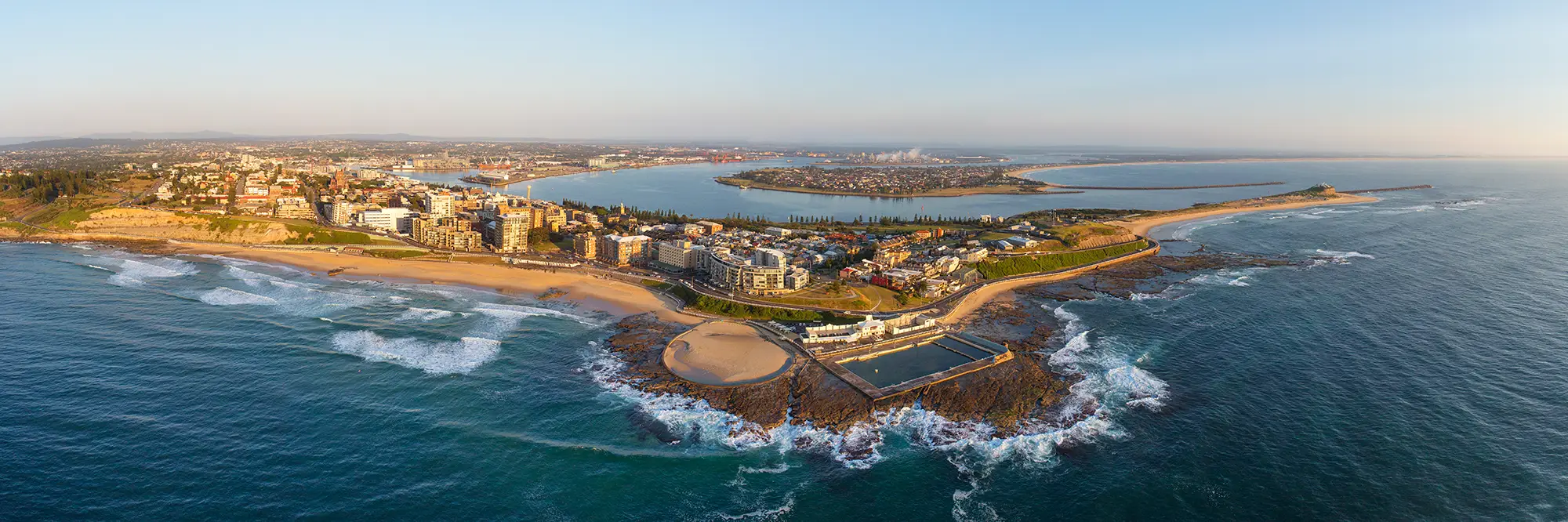 Newcastle Wide Angle Panoramic Aerial Photos