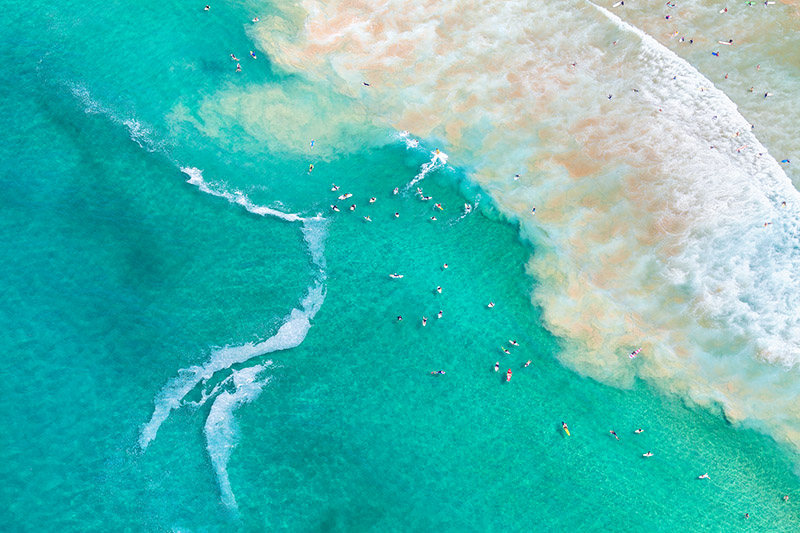 Freshwater Beach Surf Break Aerial Photo