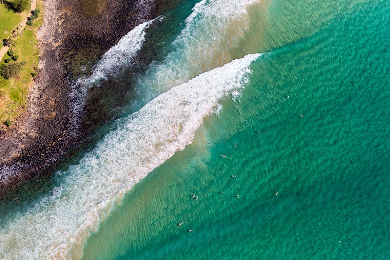 Burleigh Heads Aerial Images Surfing