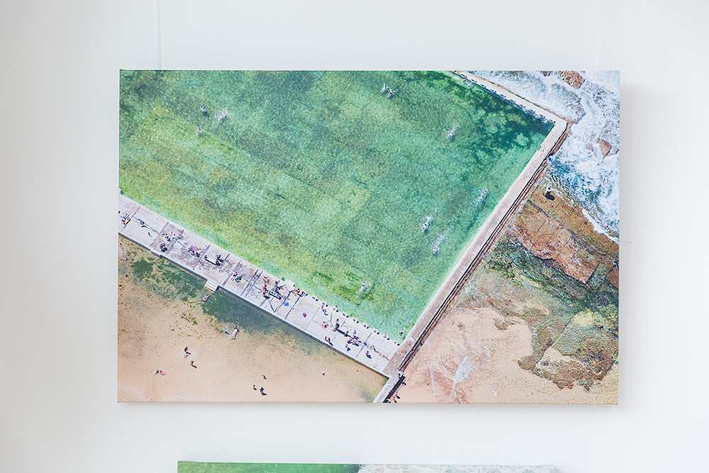 Merewether Ocean Baths Stretched Canvas