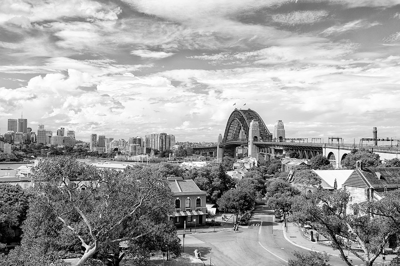 Sydney Harbour Bridge Black and White