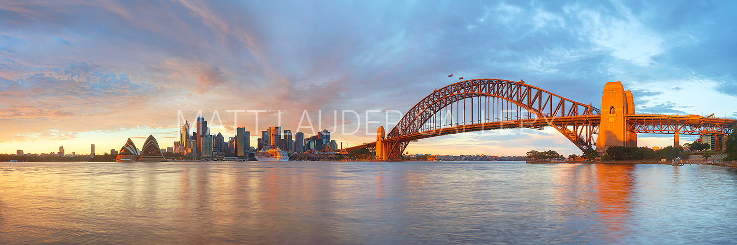 Sydney Harbour Red Sunrise Photos