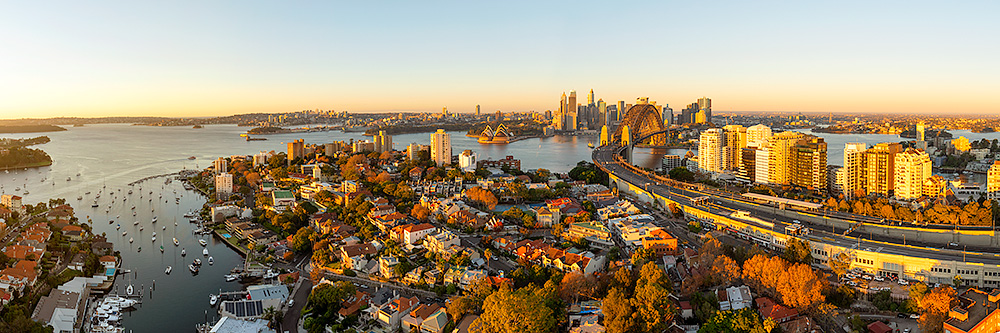 North Sydney Aerial Sunrise Photo