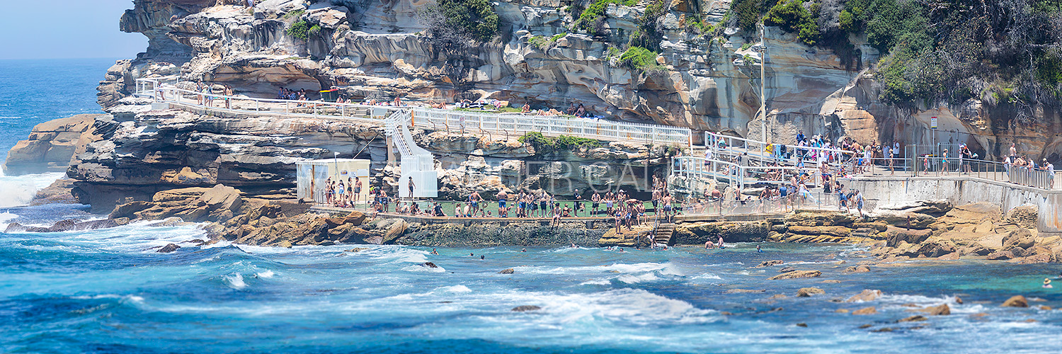 Bronte Beach Ocean Baths Panoramic Image Summer